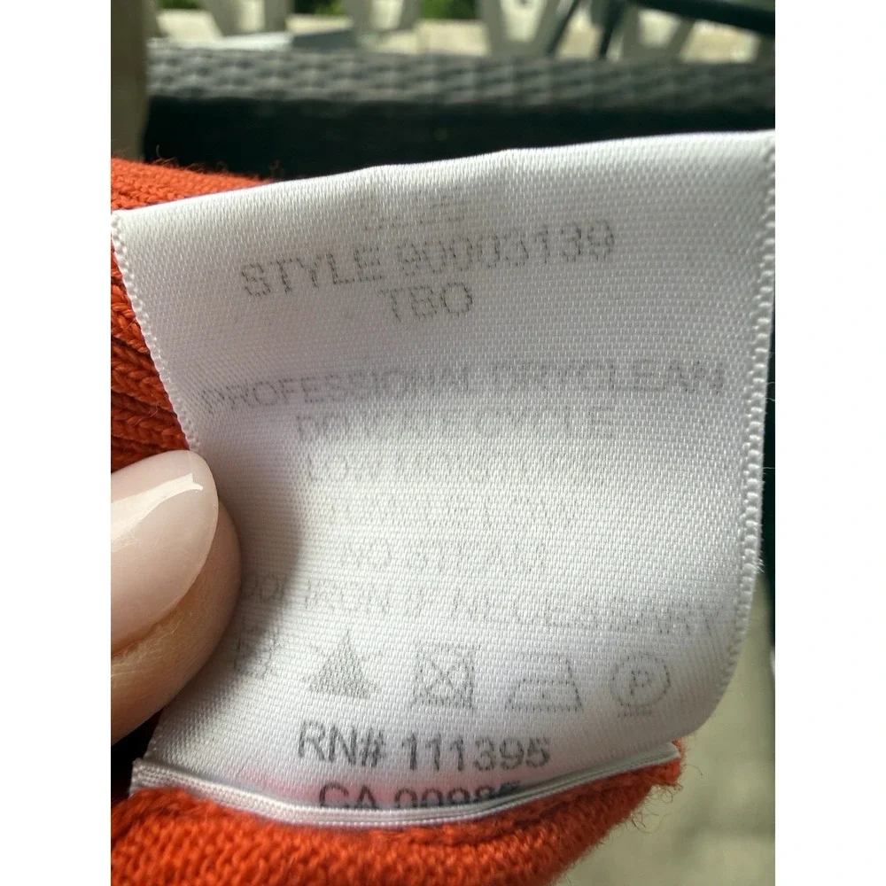 Tory Burch Lightweight Simone Cardigan Orange‎ 100% Wool Size XS Elevated Luxury